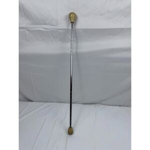 VTG Chrome with Rubber Tips Twirling Baton 26" Marching Band